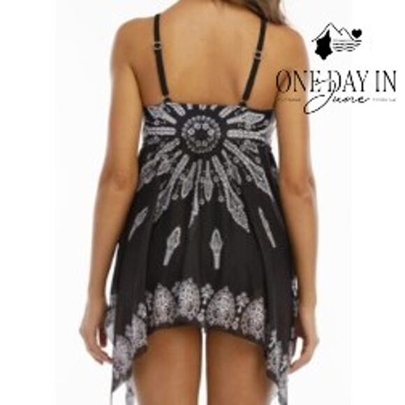 Zando Keyhole Mesh One Piece Swimsuit Size XL - Picture 2 of 6